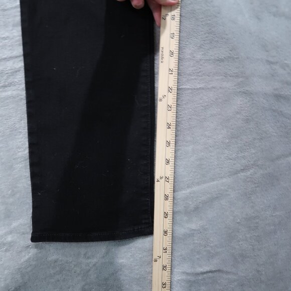 Gap Jeans Womens 32x30 Black 1969 Straight Medium Rise Dark Wash Stretch Goth - Picture 9 of 14